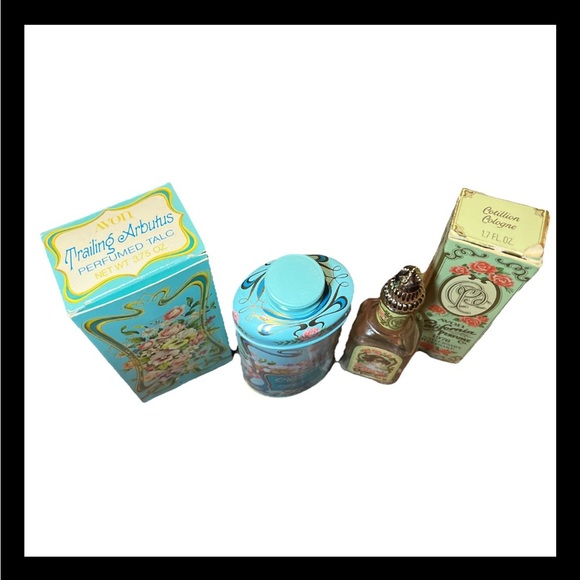 Vintage Avon California Perfume Co. 1976 Perfume Bottle & 1977 Talc Tin EMPTY - Picture 5 of 9